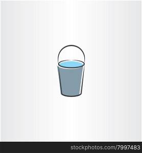 water bucket vector icon design emblem