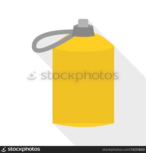 Water camp bottle icon. Flat illustration of water camp bottle vector icon for web design. Water camp bottle icon, flat style