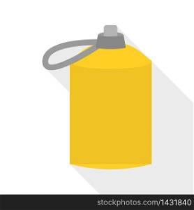 Water camp bottle icon. Flat illustration of water camp bottle vector icon for web design. Water camp bottle icon, flat style