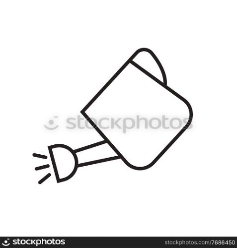 Water can, simple gardening icon in trendy line style isolated on white background for web apps and mobile concept. Vector Illustration. Water can, simple gardening icon in trendy line style isolated on white background for web apps and mobile concept. Vector Illustration EPS10
