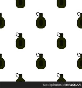 Water canteen pattern seamless flat style for web vector illustration. Water canteen pattern flat