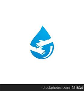 Water care logo vector illustration template
