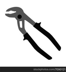 Water Cimping Pliers icon. Repair symbol. Vector illustration isolated on white background.