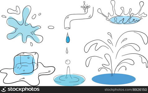 Water collection vector image