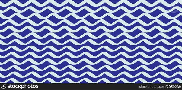Water colour line pattern. Blue wave background elements. Memphis chevron syle. Waves banner