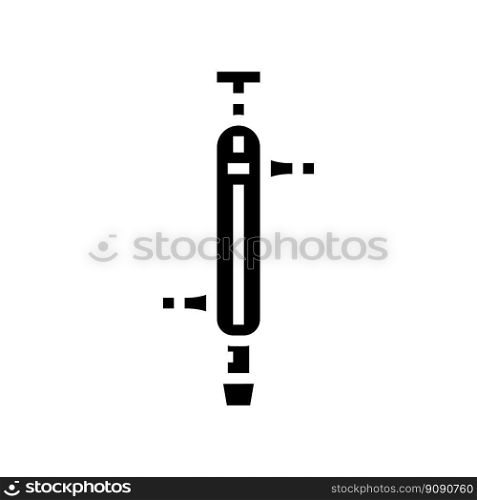 water condenser chemical glassware lab glyph icon vector. water condenser chemical glassware lab sign. isolated symbol illustration. water condenser chemical glassware lab glyph icon vector illustration