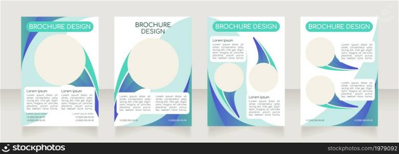 Water contamination problem and solutions blank brochure layout design. Vertical poster template set with empty copy space for text. Premade corporate reports collection. Editable flyer paper pages. Water contamination problem and solutions blank brochure layout design