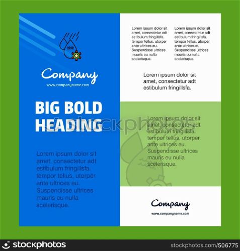 Water control Business Company Poster Template. with place for text and images. vector background
