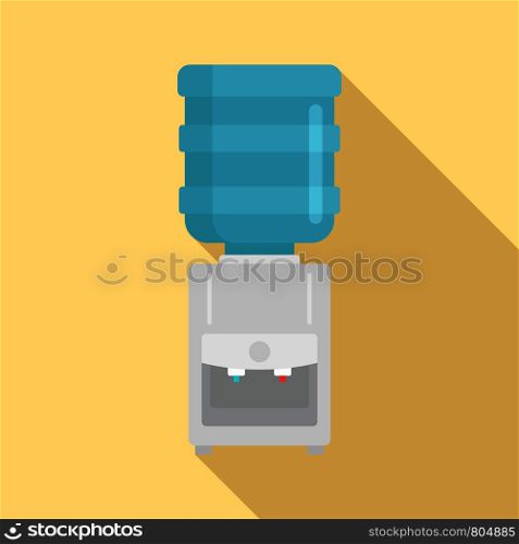 Water cooler icon. Flat illustration of water cooler vector icon for web design. Water cooler icon, flat style
