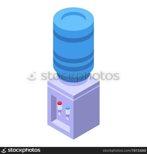 Water cooler icon isometric vector. Office bottle. Drink dispenser. Water cooler icon isometric vector. Office bottle