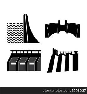 Water dam logo icon,illustration design template