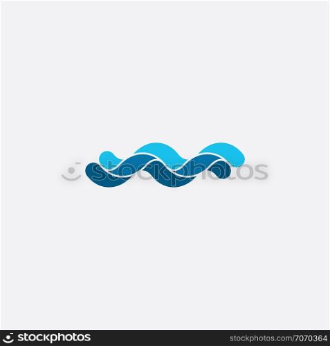 water design element wave vector icon design