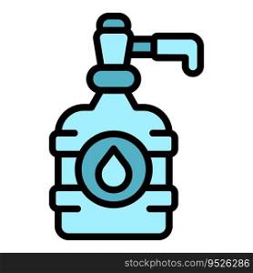 Water dispenser bottle icon outline vector. Company office. Delivery service color flat. Water dispenser bottle icon vector flat