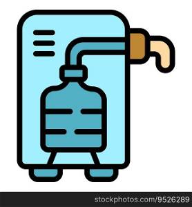 Water dispenser equipment icon outline vector. Cooler water. Delivery service color flat. Water dispenser equipment icon vector flat