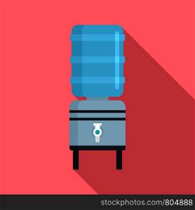 Water dispenser icon. Flat illustration of water dispenser vector icon for web design. Water dispenser icon, flat style