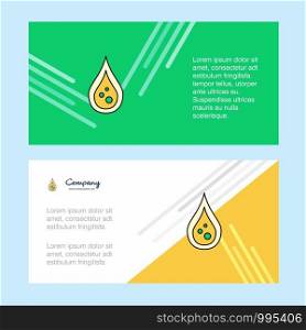 Water drop abstract corporate business banner template, horizontal advertising business banner.