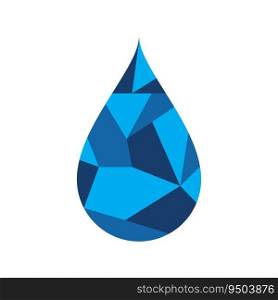 Water drop abstract logo vector illustration template design
