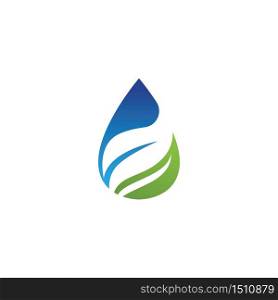 water drop and leaf logo