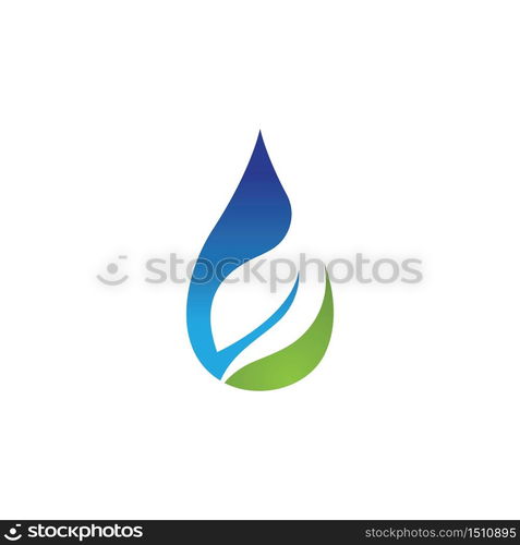 water drop and leaf logo