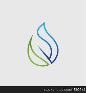 water drop and leaf logo