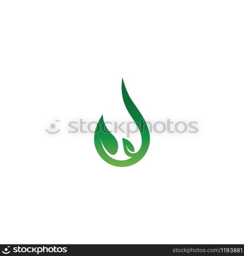 Water drop and leaf symbol Logo Template vector illustration design