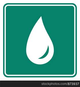 Water drop and road sign