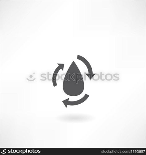 water drop arrow icon