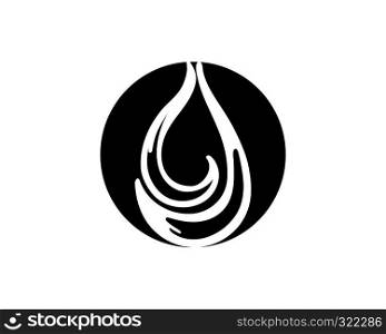 Water drop black n color logo