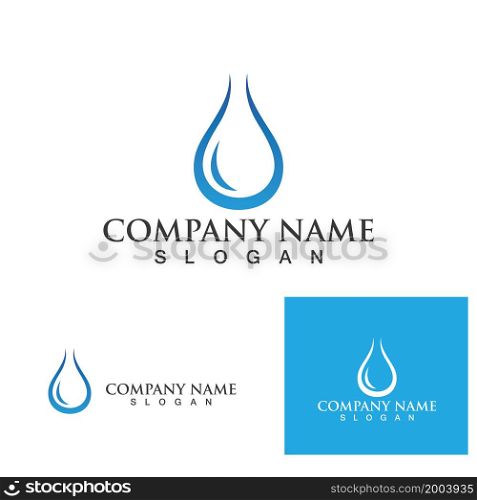Water drop blue Logo Template vector eps10