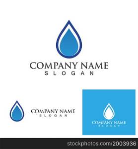 Water drop blue Logo Template vector eps10