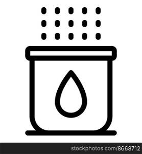 Water drop clean icon outline vector. Air filter. Wind purify. Water drop clean icon outline vector. Air filter