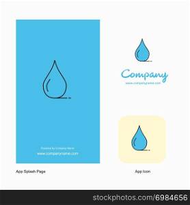 Water drop Company Logo App Icon and Splash Page Design. Creative Business App Design Elements