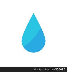 water drop flat design white background vector illustration