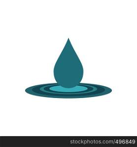 Water drop flat icon isolated on white background. Water drop flat icon
