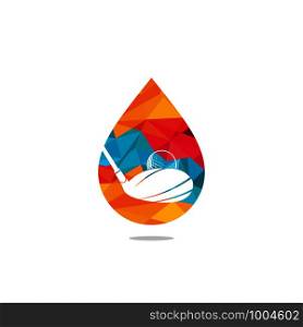 Water drop golf vector logo design. Golf club inspiration logo design.