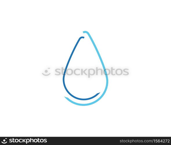 Water drop icon and symbol vector template