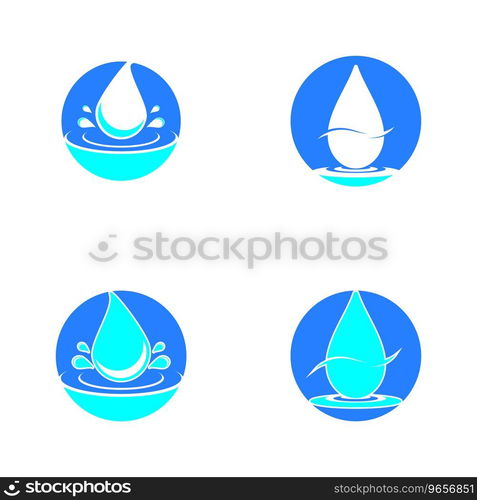 Water drop icon and symbol vector template