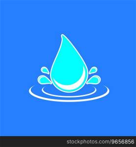 Water drop icon and symbol vector template