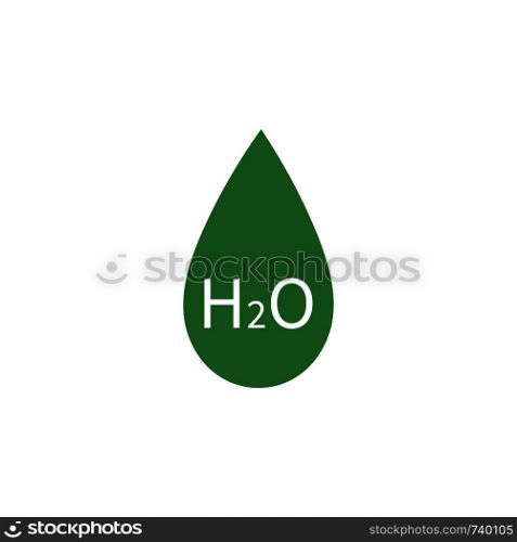 Water drop icon. Creative logo. Green ecological sign. Protect planet. Vector illustration for design.
