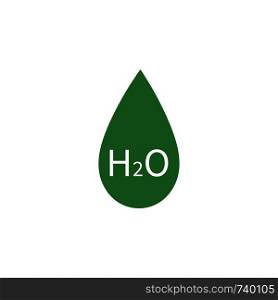 Water drop icon. Creative logo. Green ecological sign. Protect planet. Vector illustration for design.