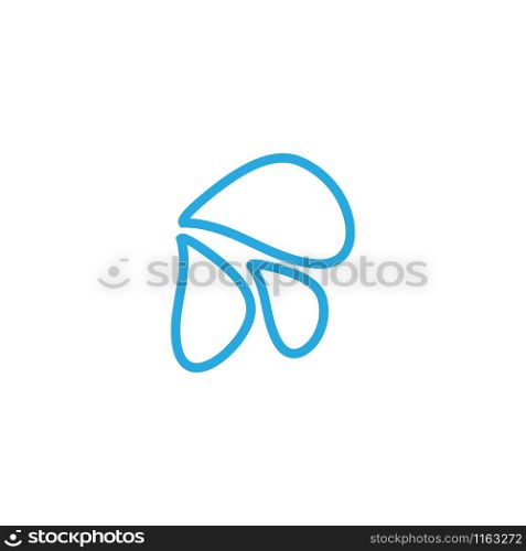 Water drop icon graphic design template vector illustration