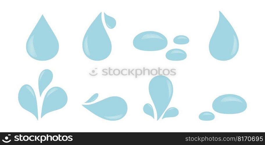Water drop icon isolated on white background