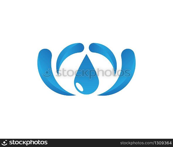 Water drop icon logo design vector template