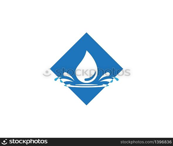 Water drop icon logo template