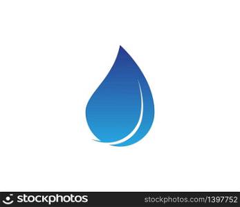Water drop icon logo template