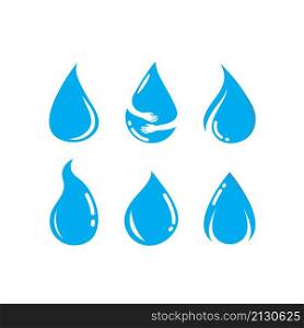 water drop icon set vector illustration design template