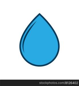 Water drop icon trendy