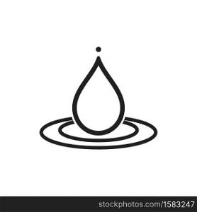 water drop icon vector design illustration natural