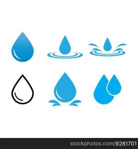 water drop icon vector illustration logo design