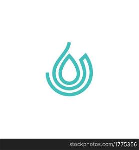 Water drop illustration logo vector design